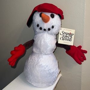 “Stranger in the Woods” book snowman stuffed animal toy new w tags